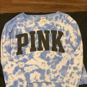 Pink Tie-Dye Cropped Long Sleeve Tee